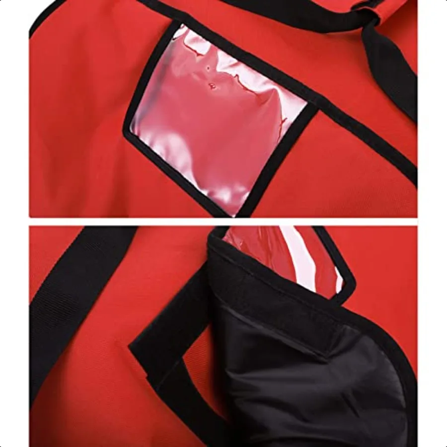 Bolsa Térmica Calentador de Pizza Bolsa Térmica para Entrega de Alimentos 22 x 22 x 8 Rojo