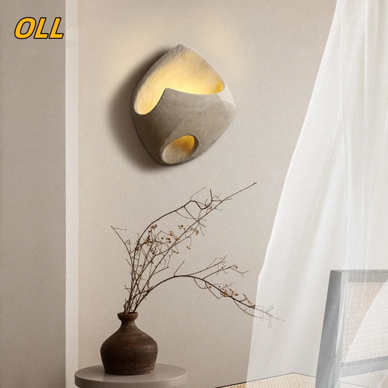 

Nordic Wabi Sabi Retro G4 LED Wall Lights, Designer, Villa, Cafe, Bar, Decorative Wall Lights, Art Style Cement Wall lamp