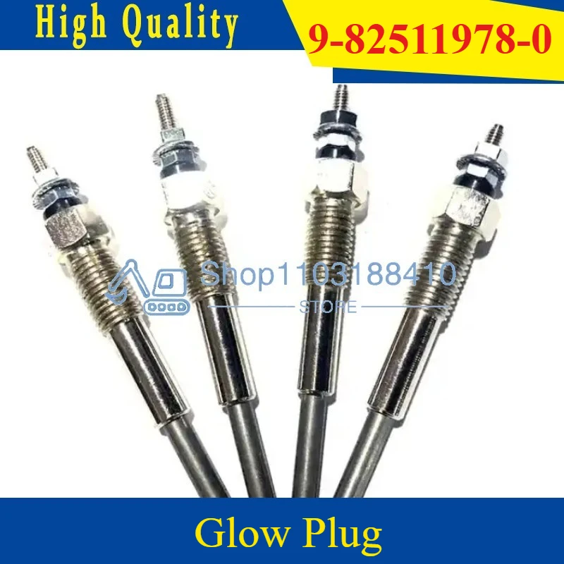 

4PCS/1lot 12V Glow Plug 9-82511978-0 9825119780 for Isuzu C240 C240PKG C240PKJ Engine Replacement Accessories