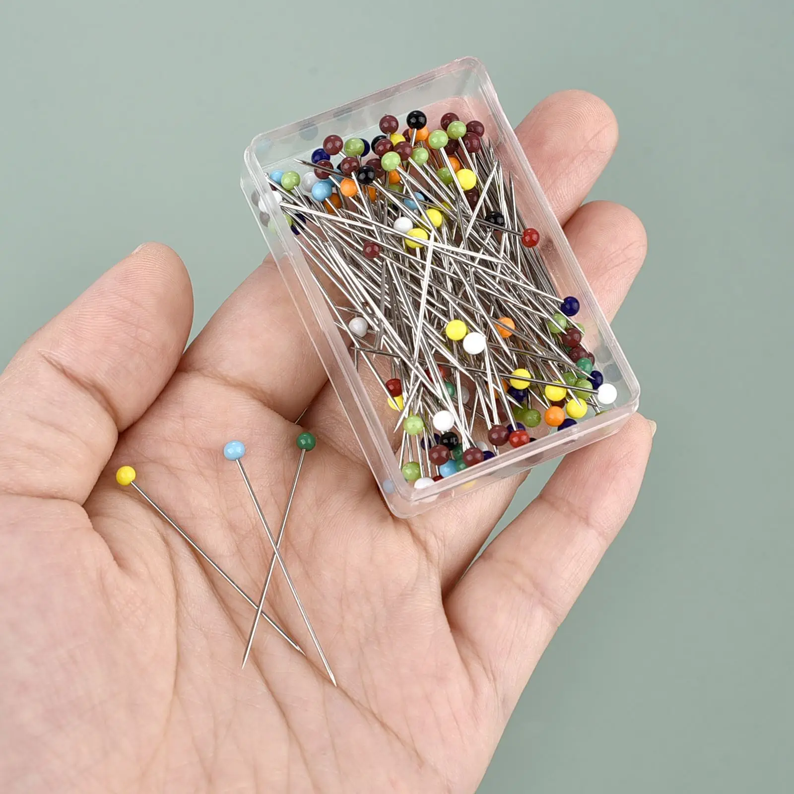 100pcs Multifunction Glass Ball Head Pins Quilting Needles DIY Sewing Crafts Pins School Family Office Clothing Unique Design