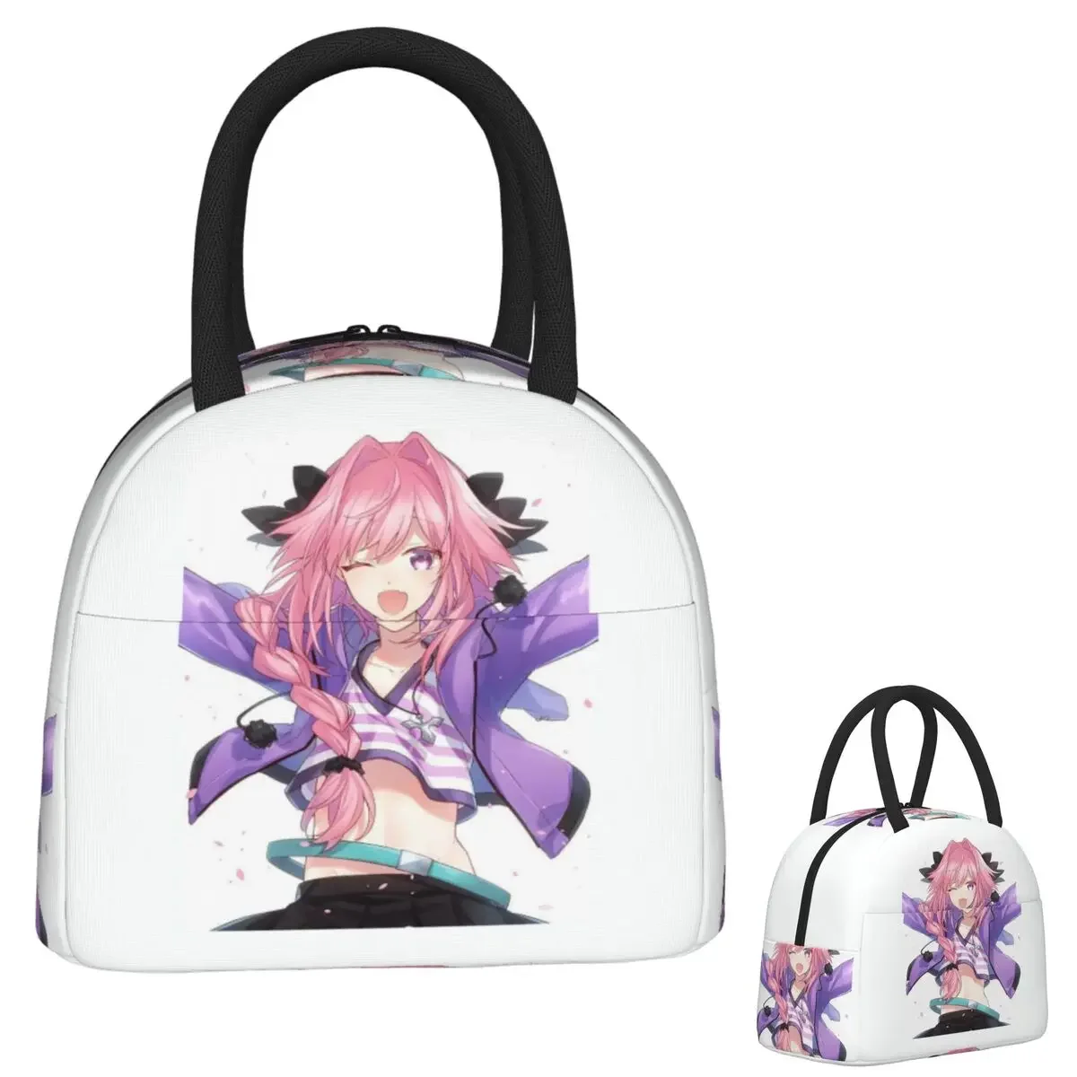 Fate Apocrypha Astolfo Anime Insulated Lunch Bag for Women Children Portable Food Boxes Thermal Lunch Box Tote