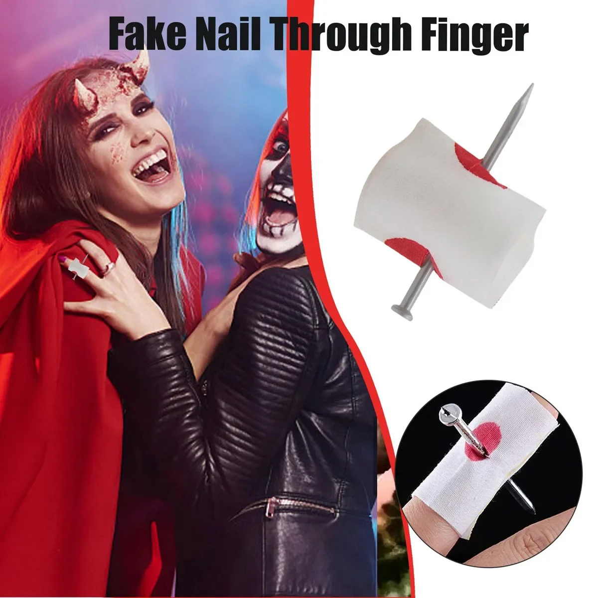 

Magic Props Penetrate Fingers Nails Funny Prank Joke For Men Women Novelty Finger Trick Cosplay Performances Halloween Gift