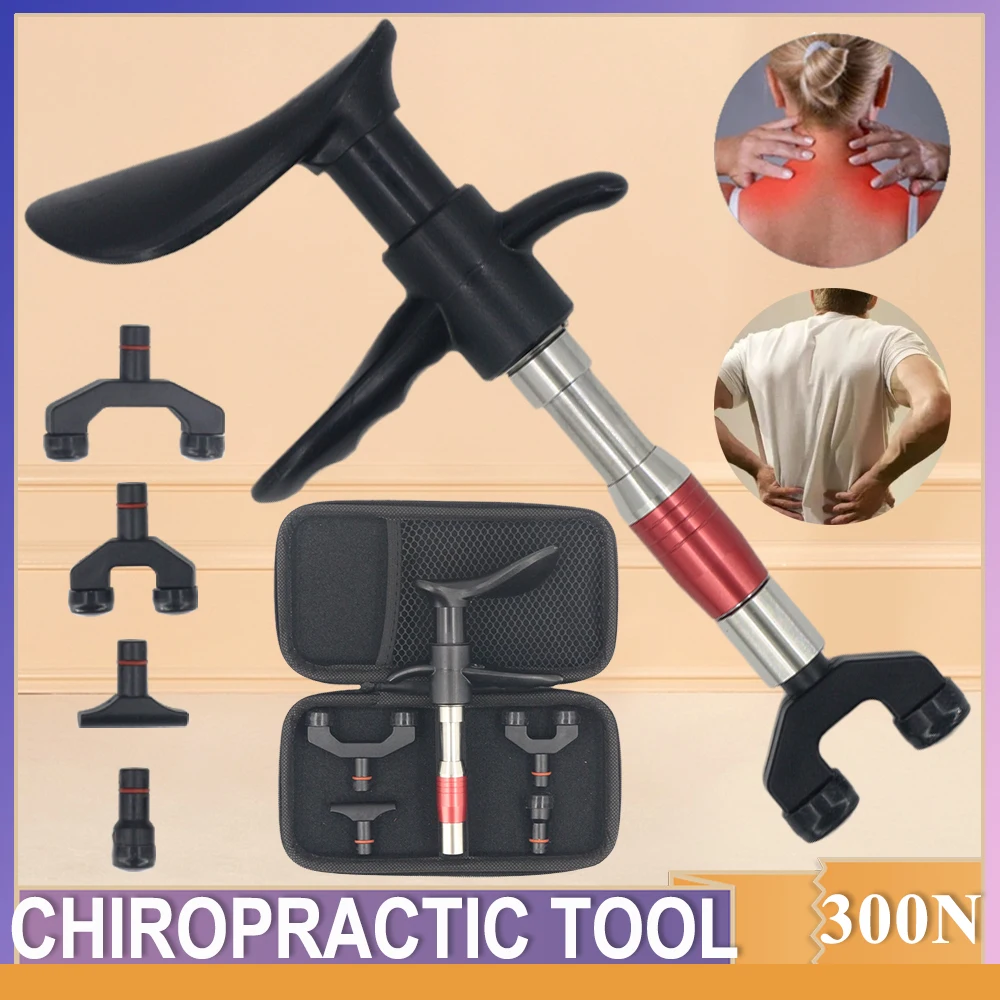 

Portable 4 Heads Adjustment Massage Tool Manual Chiropractic Gun Spinal Correction Treatment Massager Body Relax Physiotherapy