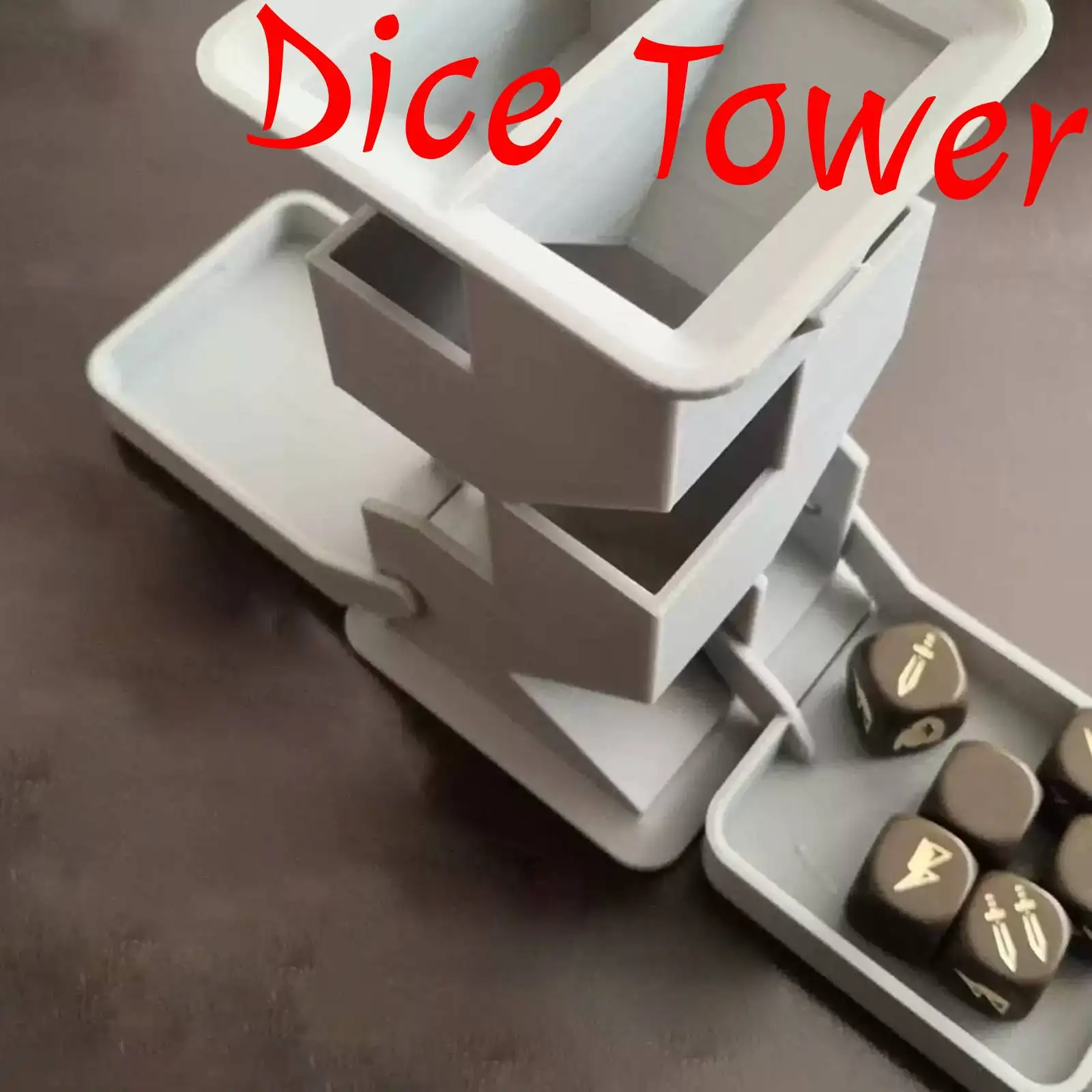 Resin Dice Rolling Tower DND Dice Tower for Dungeon and Dragons Board Games Metal Dice for Dice playing Dices Size 1.8cm/0.7inch