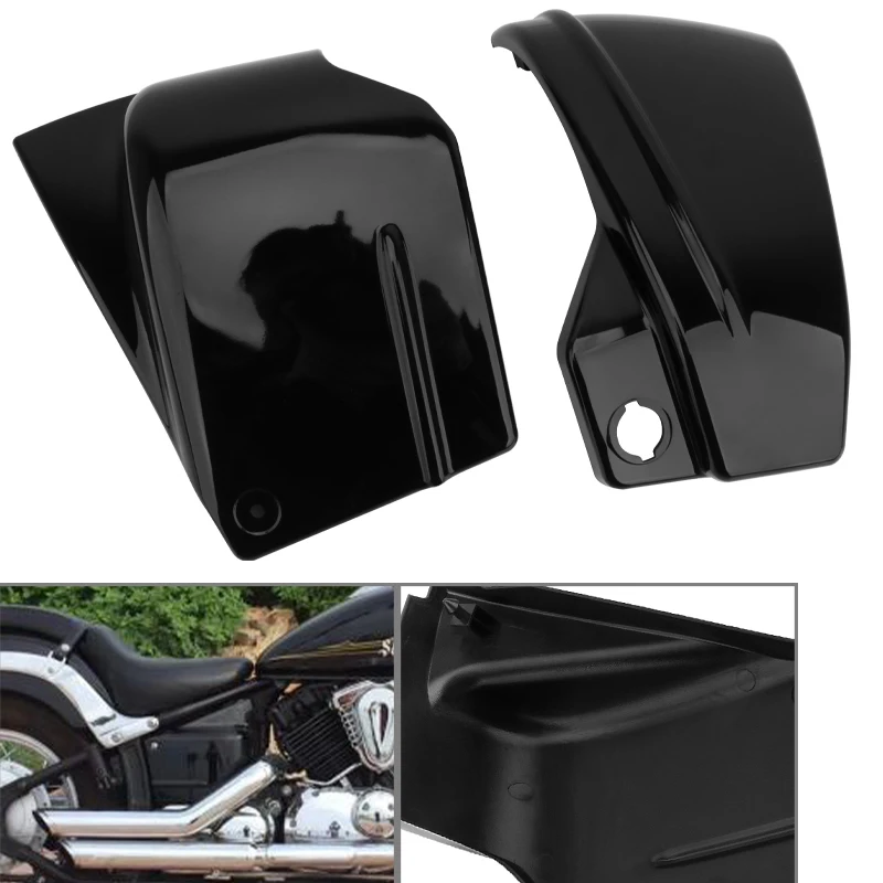 

Motorcycle Black Battery Side Fairing Cover Guard Protect For Yamaha V-Star 650 / DragStar 650 / XVS650 / XVS650A Custom Classic