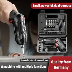 Mini tournevis électrique multifonctionnel et injuste, outil de perceuse à main au lithium, allemand