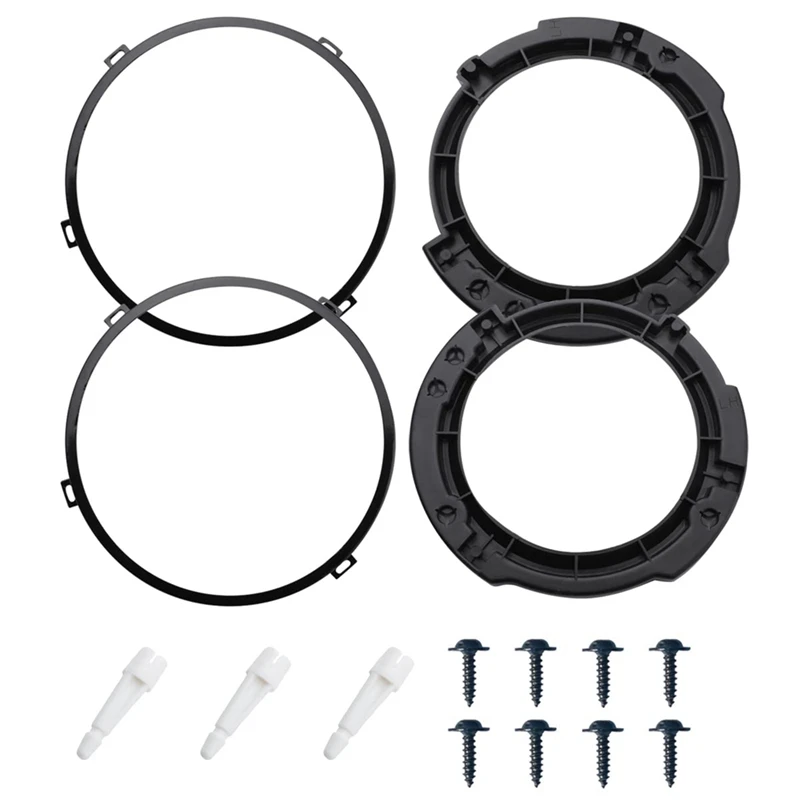 7 Inch Round Headlight Mounting Retaining Bracket Ring Set With Headlight Metal Ring For Jeep Wrangler JK 2007-2017