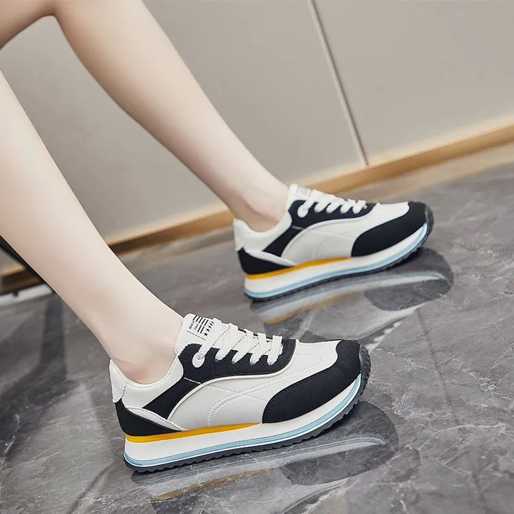 Pink Light Weight Women Casual Flat Shoes Yellow/pink/white 2025 Spring New Female Casual Sneakers