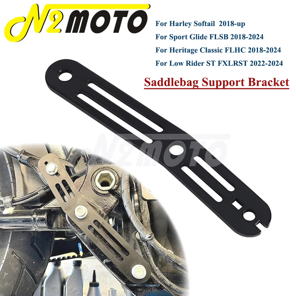 

For Harley M8 Softail Low Rider ST FXLRST Heritage FLHC 2018-up Motorcycle Rear Saddlebag Mount Right Saddle Bag Support Bracket