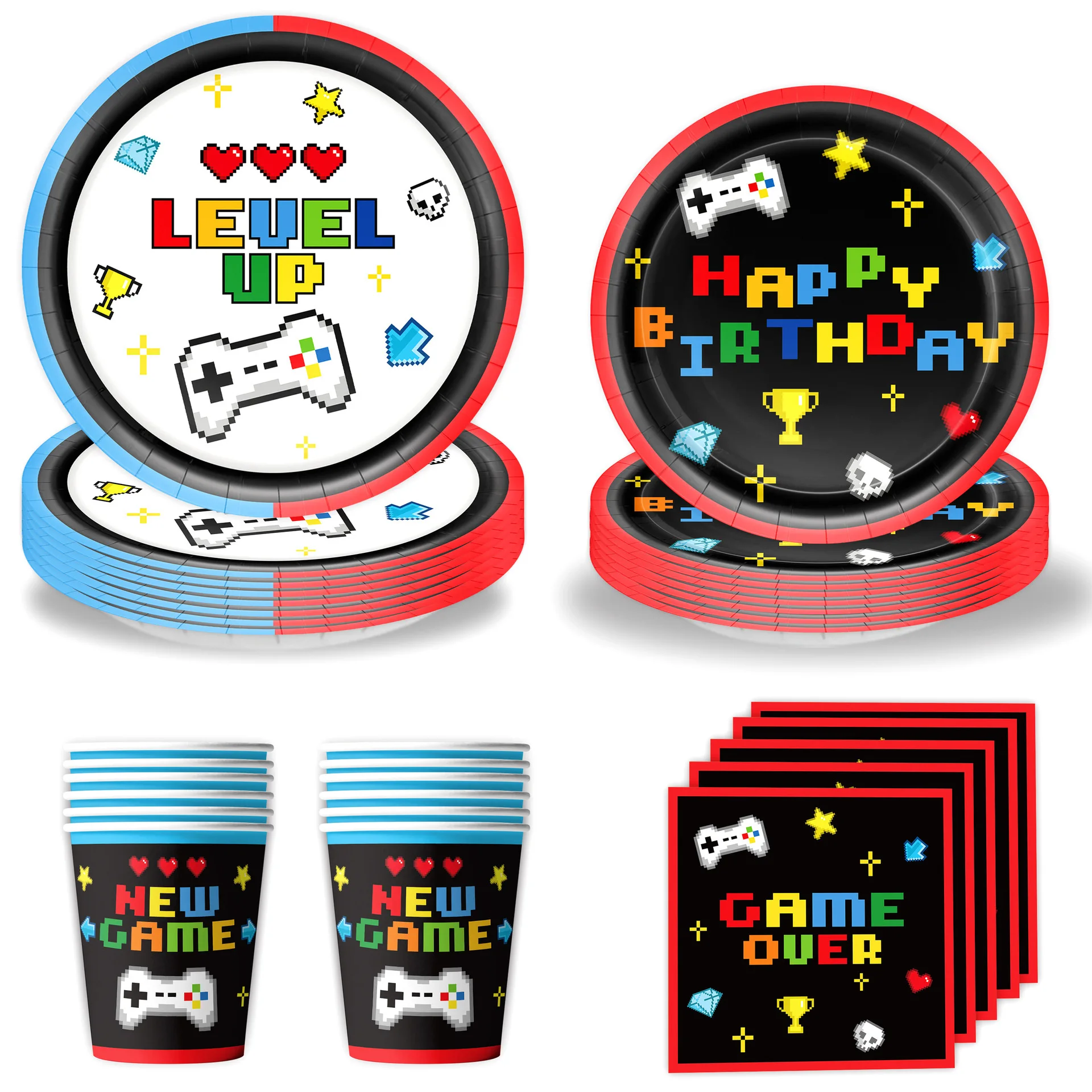 Party Supplies - Yeni Gamepad Erkek Çocuk Doğum Günü