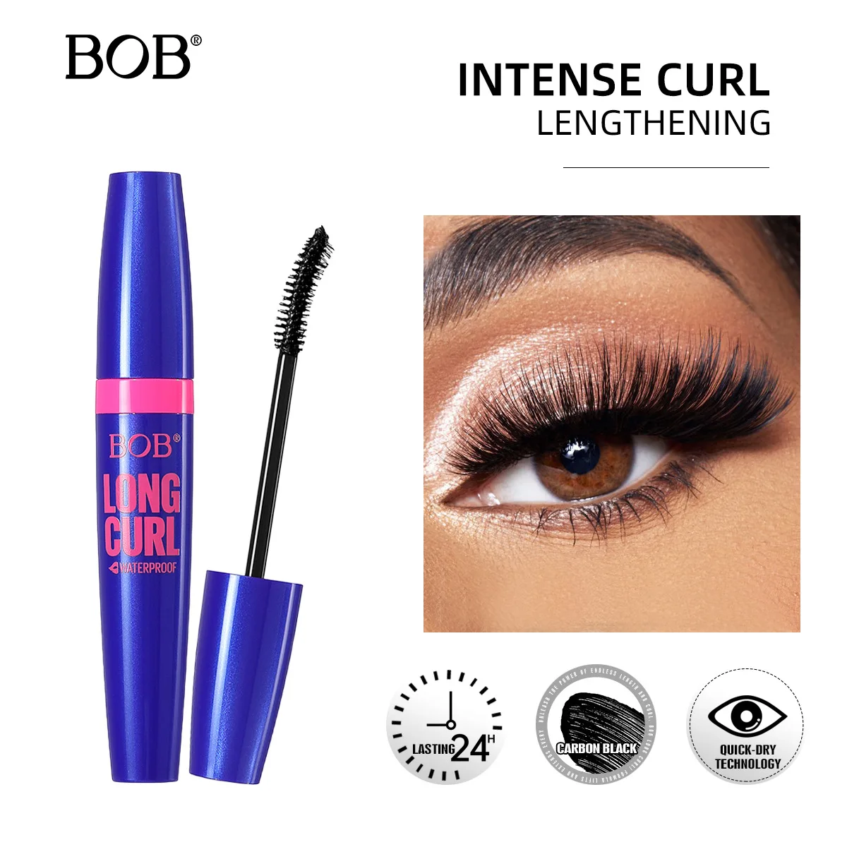 

Водостойкая тушь для ресниц BOB Volumizing Curling Mascara: стойкая, не размазывается, подчеркивает форму ресниц