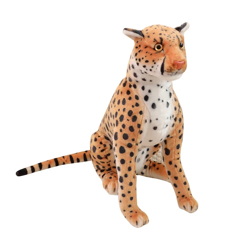 

Lifelike Plush Leopard Cheetah Toy Full Stuffed Forest Animal Peluche Doll Room Decor Christmas Holiday Gifts For Boys