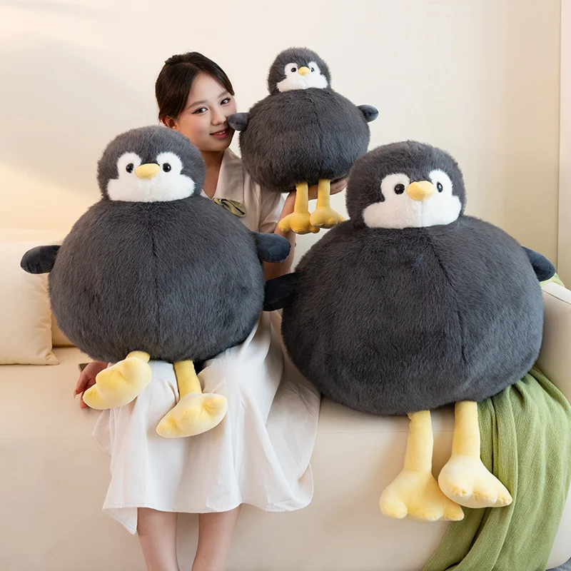 35-60Cm Cartoon Creatieve Pinguïn Pluche Pop Kussen Klein Hoofd Groot Rond Lichaam Leuk Dier Pinguïn Knuffel Woondecoratie