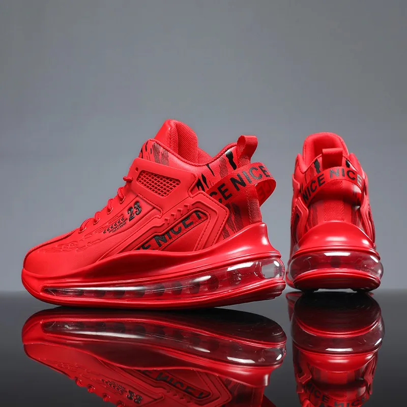 

2026 New Men's Spring High Quality Trendy Shoes Thick Bottom Strap Basketball New Breathable Shock Absorbed Casual Sneaker Shoes