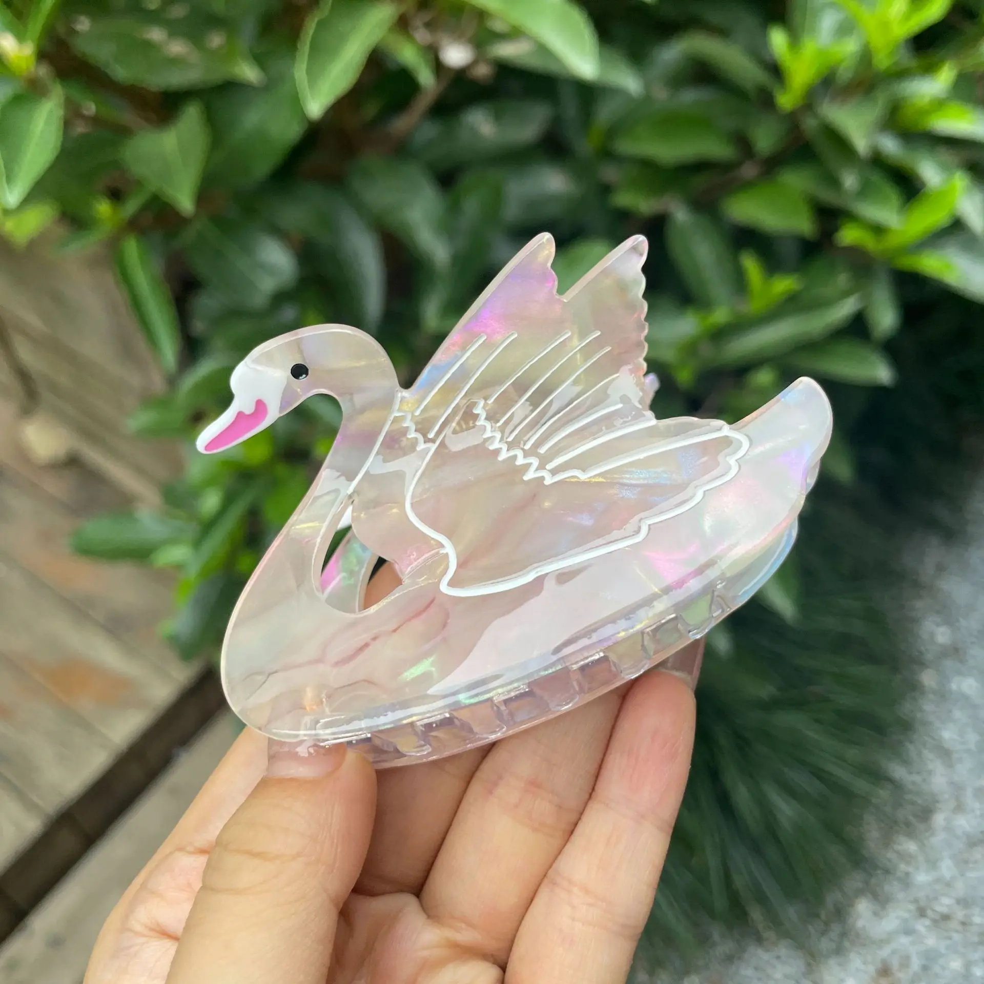 New Fashion Creative Beautiful Fish Swan Hair Claw  Acetic Acid Shark Clip For Women Girls Hair Accessory