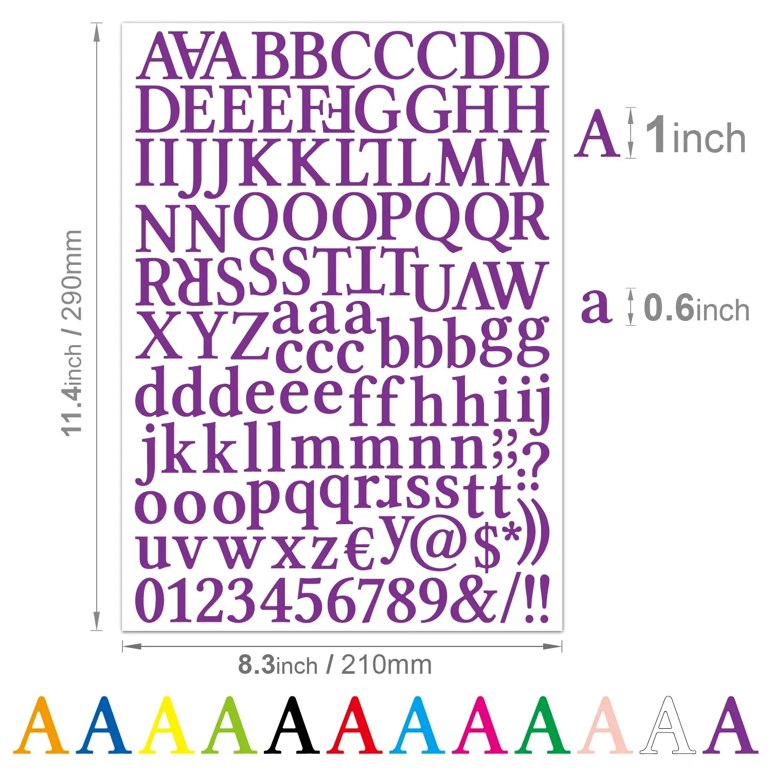 

Colorful English Letters Alphabet Number Scrapbooking Stickers DIY Diary Journal Planner Photo Album Cup Laptop Gift Decoration