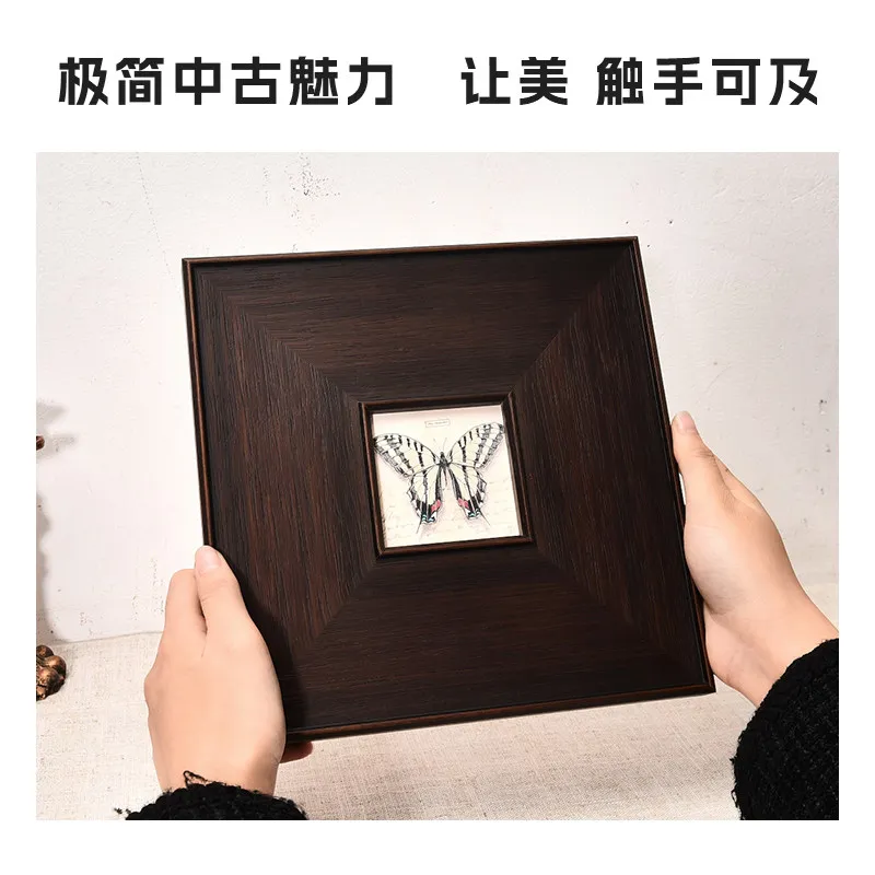 Retro Solid Wood Wide-frame Painting Frame Vintage Niche High-end Empty Frame Custom Cuerdas Fotos Pared Home Decorations