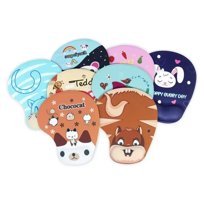Cartoon Painted Small Animal Ultra-Soft Space Silicone Wrist Rest Mouse Pad Wrist Support Mouse Pad To Reduce Hand Pressure