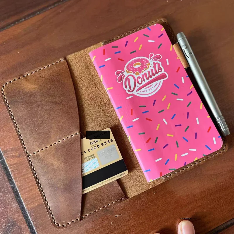 Full Grain Leather Passport Holder, RFID Blocking Multi-Function Travel Wallet for Cards Cash and Documents