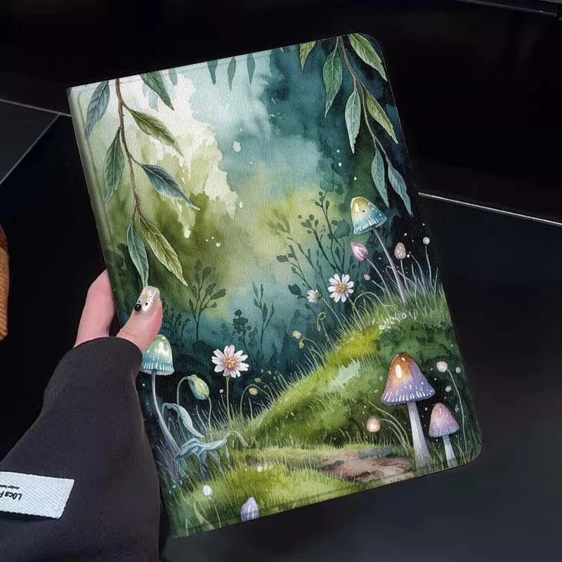 

Cartoon Mushroom Forest Path Gift Tablet Case For Huawei Honor MatePad MediaPad Air 5 6 7 11 V6 V7 V8 V9 X9 X8 T10 T10s C5e T5