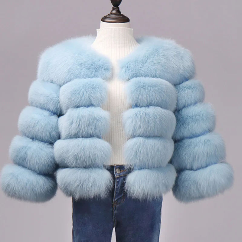 APIPEE Winter Jacket Women Big Fluffy Artificial Fur Coat Fake Raccoon Fur Thick Warm Outerwear Streetwear No Removable Vesto