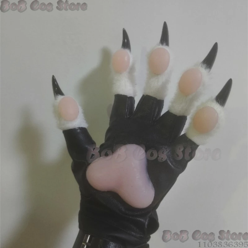 Nail Gloves Kig Furry Animal Claw Cosplay Fursuit Pink Paw Silica Gel Girl Women Man Comic Con Party Gift Roleplay Customized