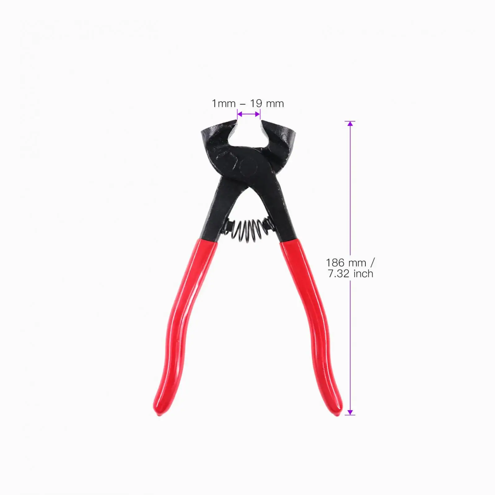 Heavy Duty Soft Grip Flat Nose Steel Pliers for Glass / Tile, Serviceable Nipper Cutting Tools