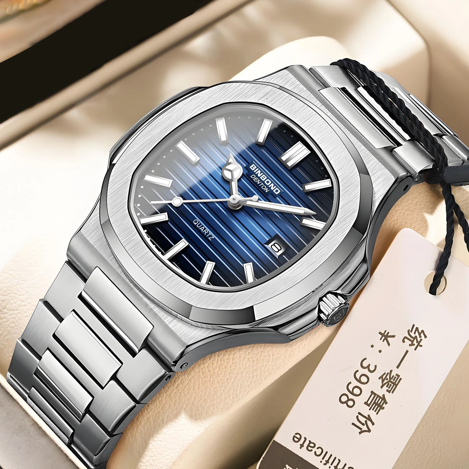 UTHAI CQ249 Luxury Men's Quartz Watch Waterproof Ultra-Thin Watch Stainless Steel Man Watch Clock Sport Relo Watches for Man