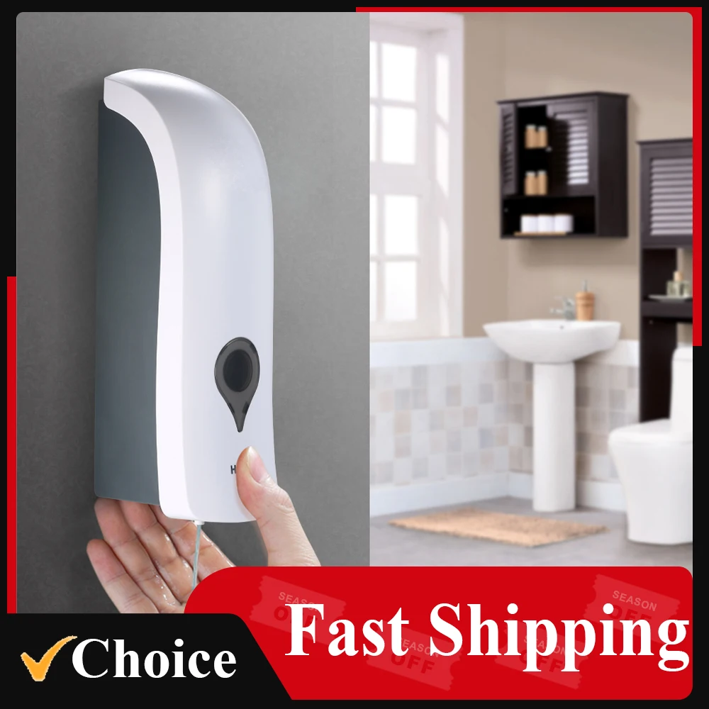 

300ml No Drilling Wall Mounted Single-Head Manual Soap Dispenser Bathroom Shower Gel Liquid Shampoo Holder