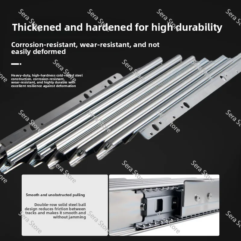 Hidden telescopic dining table slide rail, folding dining table multi-section track accessories
