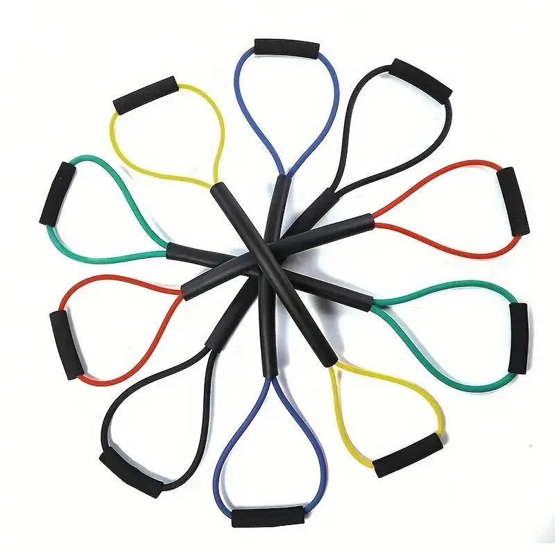 고품질 요가 8 모양의 풀 로프 운동 밴드 유연한 가슴 확장기 운동 저항 밴드