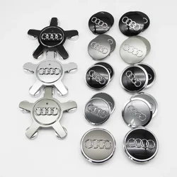 4Pcs 135MM Car Hub Caps 4F0601165N For Audi A4 A5 A6 A7 Q3 Q5 A3 S5 Accessories Auto Wheel Center Cap Hubcap Rim Covers Styling