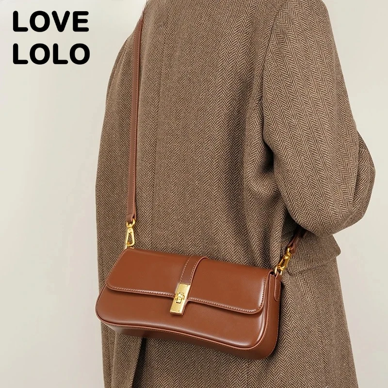 

Underarm cowhide Genuine leather handbags women vintage shoulder bag female crossbody bags luxury high quality 2025