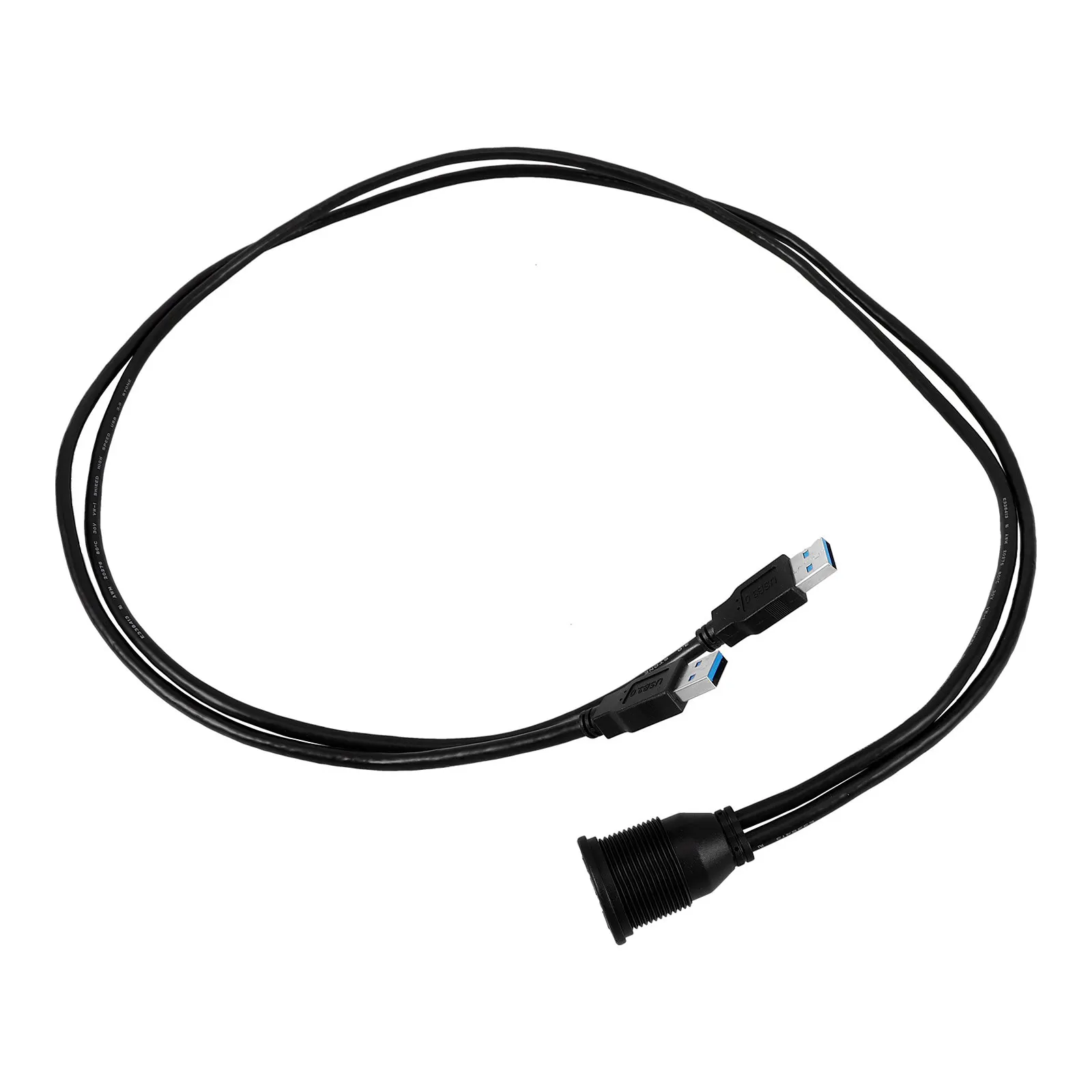 

Кабель-удлинитель USB 3.0 с двумя портами для монтажа на панель, автомобильный, с разъемами «папа-мама», высокоскоростная передача данных, для автомобиля, грузовика, лодки
