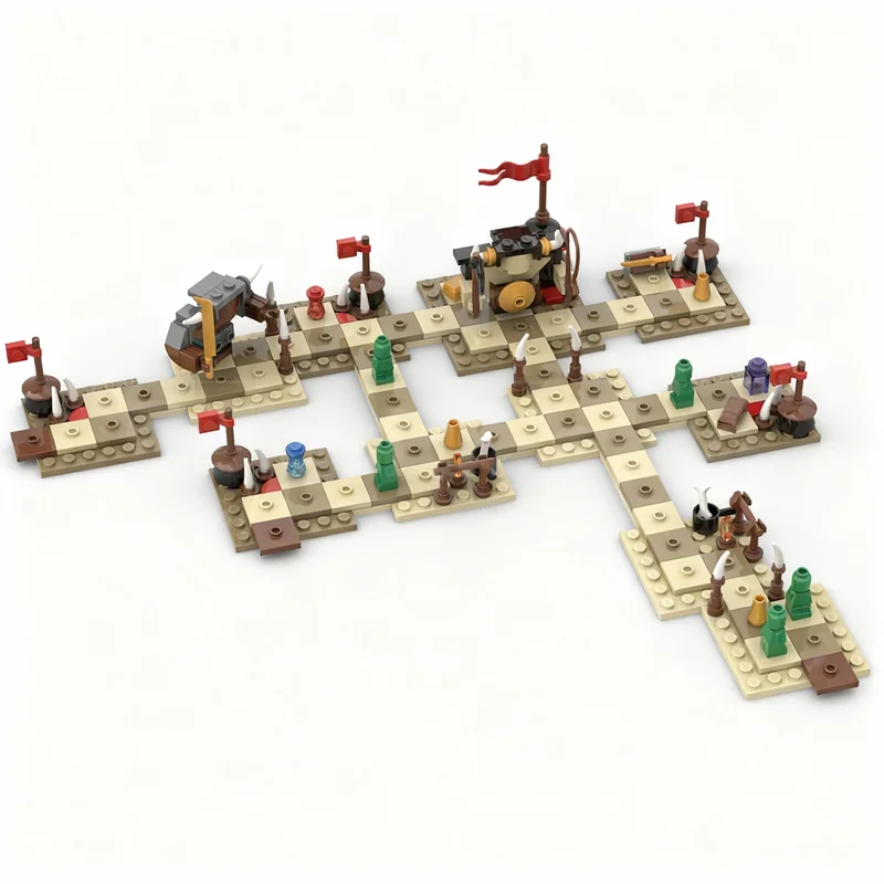 

261PCS MOC Game Series Settlement Barresh Heroica Plus Expansion Model Display Assembly Building Blocks DIY Creative Gift Set