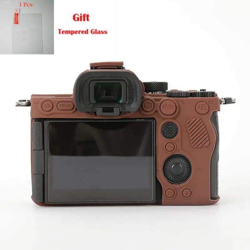 For Sony A7R5 Protective Rubber Cover Skin Mirrorless camera protective cases, shockproof soft cases+ 1PCS Free Tempered Film