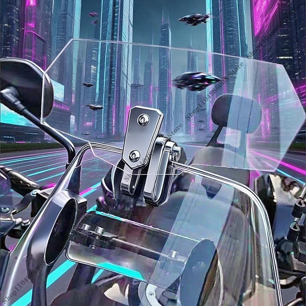 مشبك رفع للدراجات النارية على الزجاج الأمامي تمديد الزجاج الأمامي سبويلر منحرف الهواء لزيادة ارتفاع الزجاج الأمامي الصغير