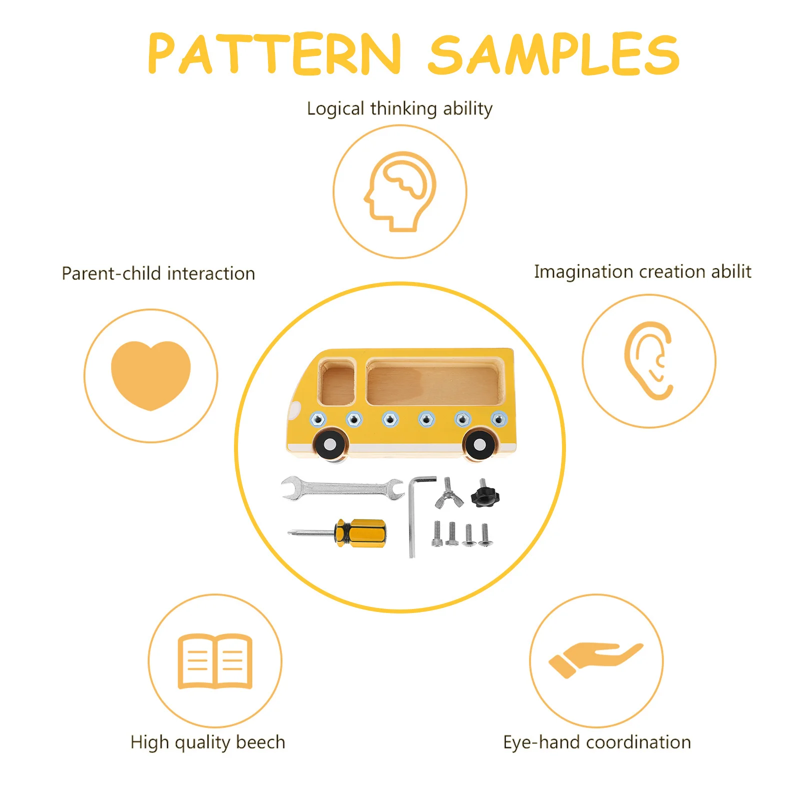 

1 Set Wooden Busy Board Screw Nut Kids Early Educational Interactive Play Children Operate Learning Puzzle Practical Training