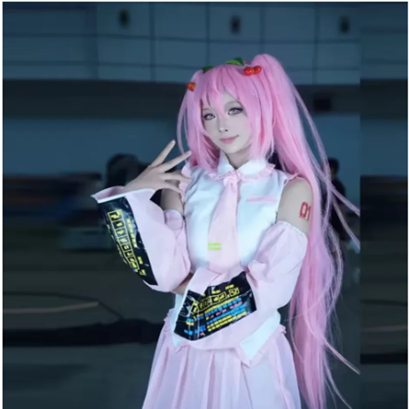 Pink Miku Cosplay Costume Performance Suit Cos Suit Miku Regular C Suit Wig Cosplay Girls Spring Sakura Cherry
