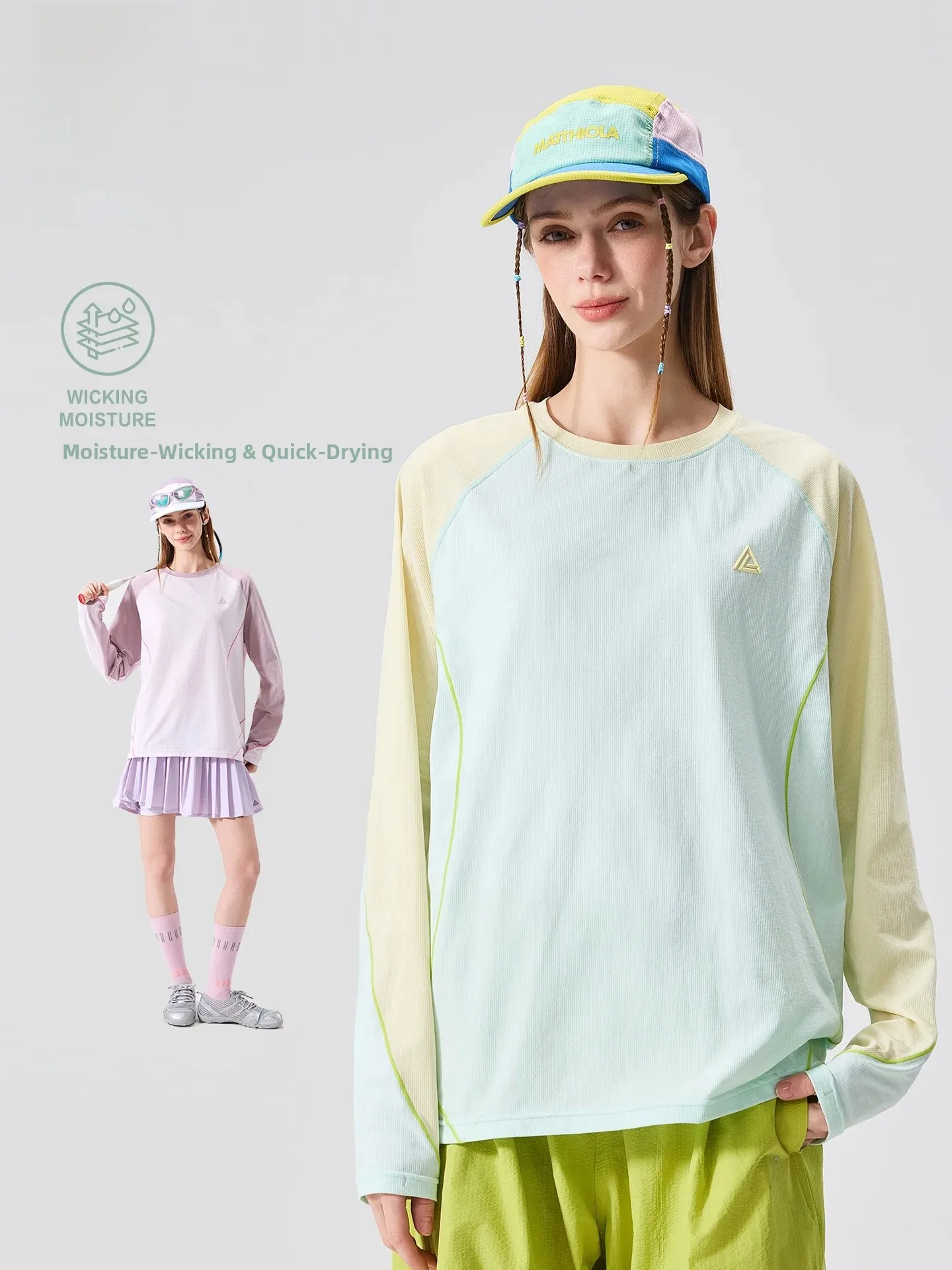 LAZY DAY Outdoor Lightweight Breathable Quick Dry Long Sleeve T-Shirt Women's Sporty Moisture Wicking Lightweight Top