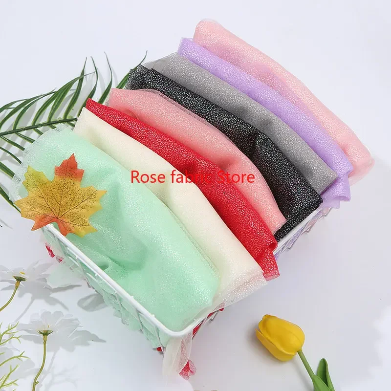 

12 Colors Multicolored glitter dots lace fabric Soft tulle fabric for princess dress, shooting props Girl Dress Summer dress