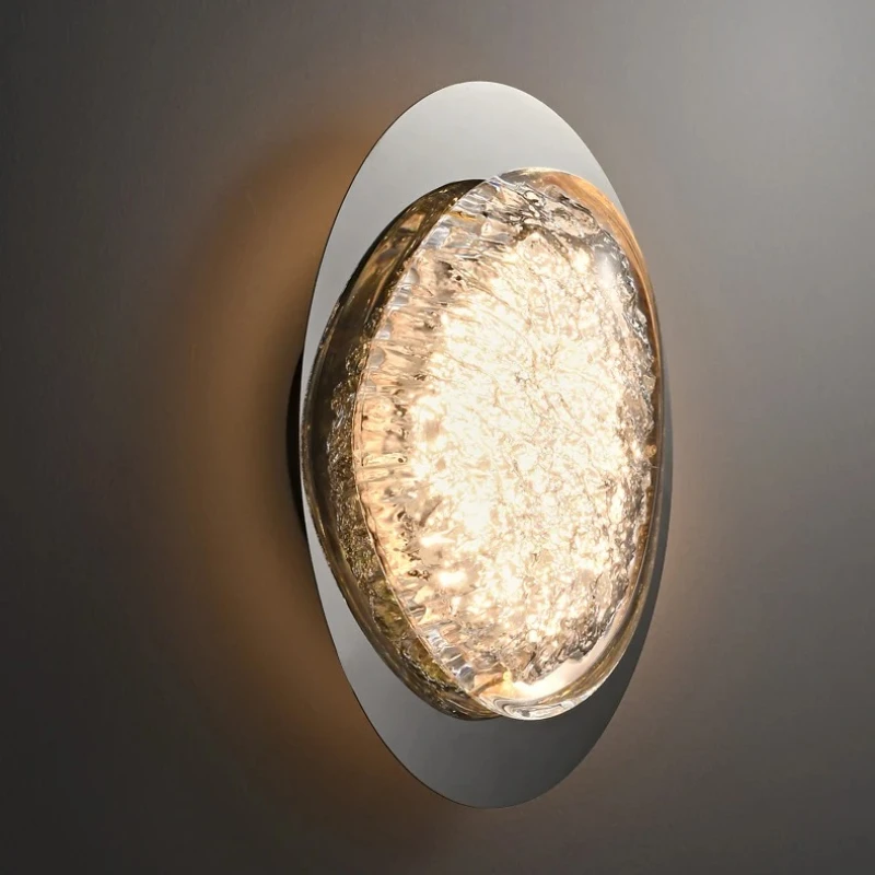 Crystal Platinum Art Wall Lamp Bedroom Bedside Lamp Optical Acrylic Living Room Dining Room Simple and Modern Wall Light