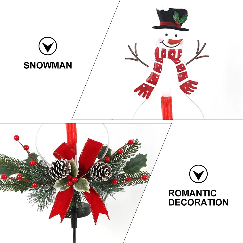

Snowman Plug Lights Christmas Solar Lamp Decoration Lawn Outdoor Waterproof LED