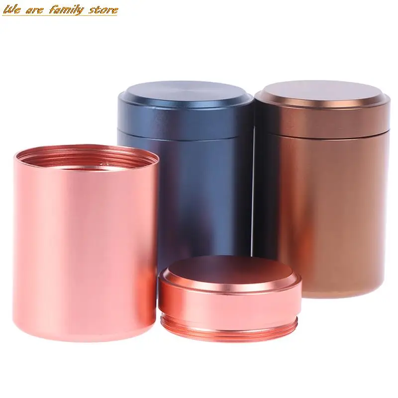 1 PC 65*45mm Metal Aluminum Sealed Cans Portable Travel Tea Airtight Smell Proof Container Stash Jar