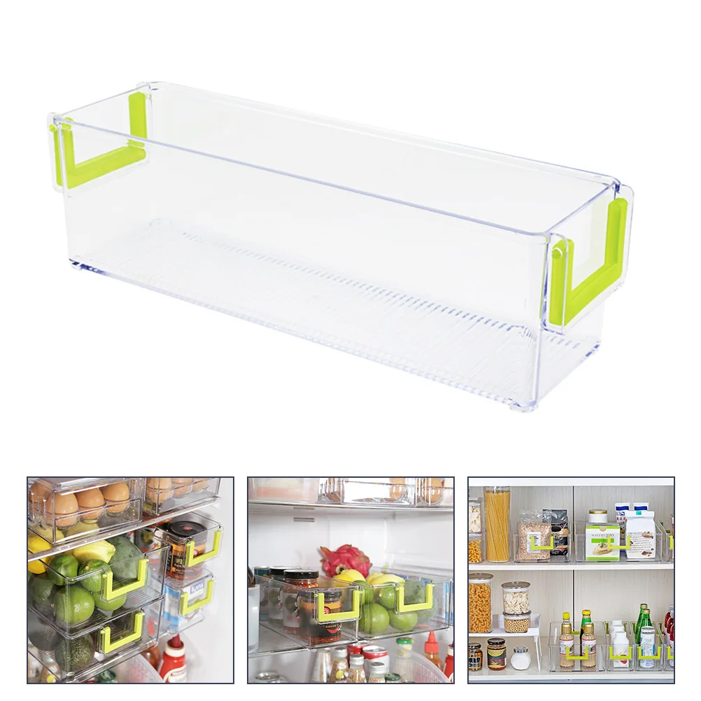 

1pc Drawer Storage Box Refrigerator Bin Fridge Organizer Thick Transparent Vegetable Box Kitchen Storage Container Large