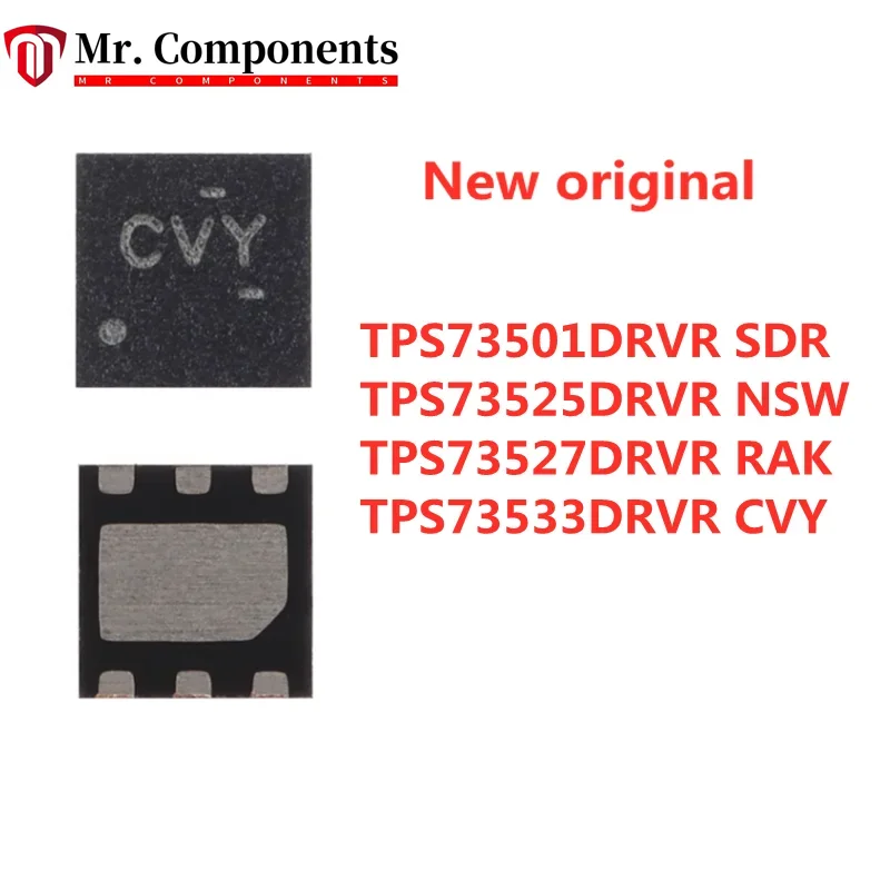 5PCS TPS73501DRVR SDR TPS73525DRVR NSW TPS73527DRVR RAK TPS73533DRVR CVY WSON-6 Low voltage drop regulator (LDO) chip In stock