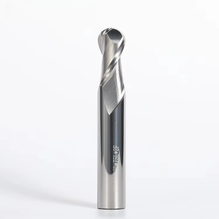 10pcs High Quality Hrc55 Tungsten Steel Ball Nose Milling Cutter 2F Ball Nose End Mill for CNC Machine Tool