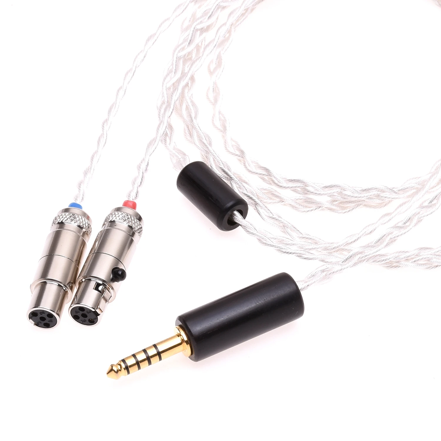 4 Cores 6N OCC Silver Plated Headphones Upgrade Cable for Audeze LCD-2 LCD-3 LCD-4 LCD-X LCD-XC ZMF Eikon Auteur