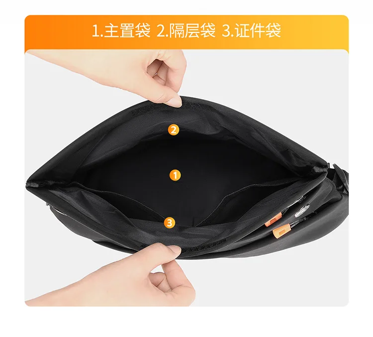 Men's Water-Resistant Multi-Functional Tactical Bag, Outdoor Durable Crossbody Chest Pack, Lightweight Motorcycle Shoulder Bag