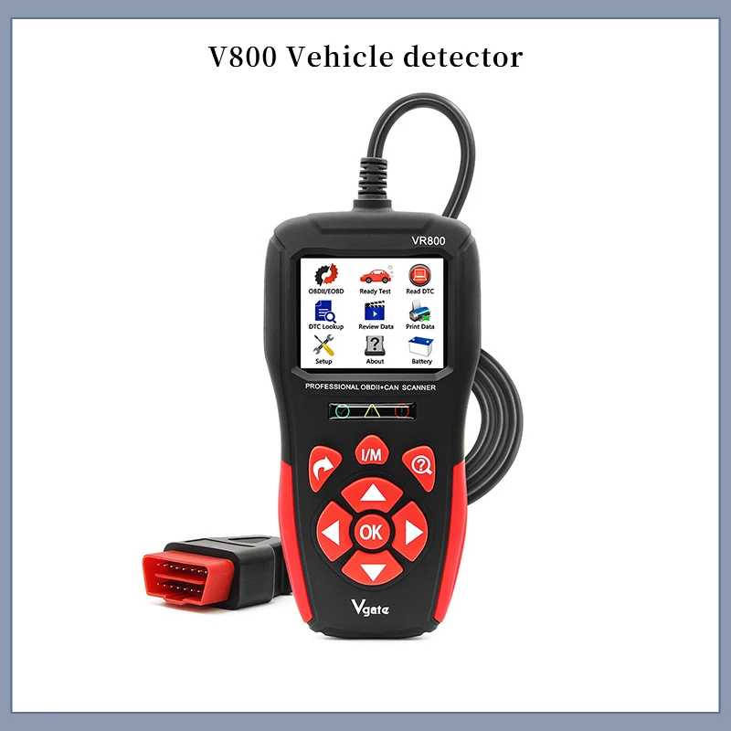 

VR800 Professional OBD2 Scanner Battery Tester Fault Code Reader CAN Diagnostic Tool Multilingual Reset